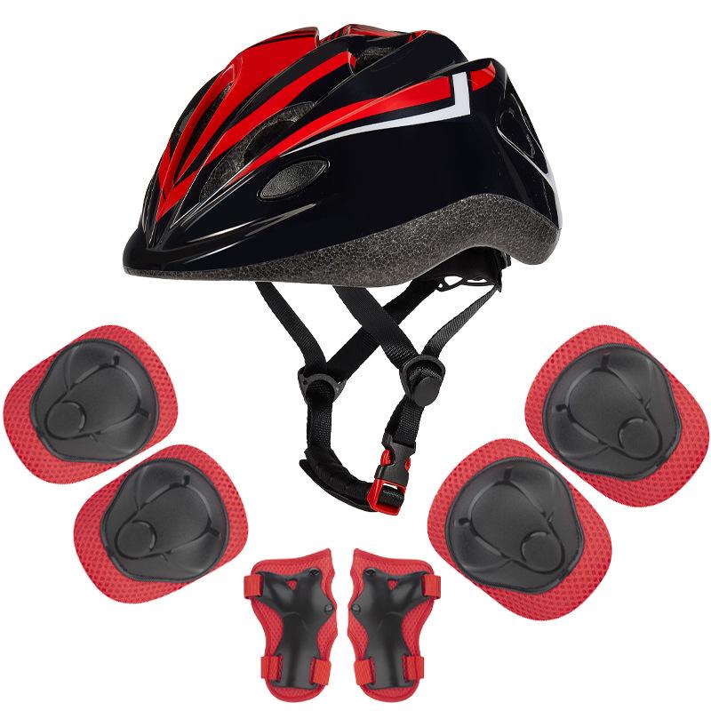 Set de Equipo de Protección de 7 Piezas para Niños: Patinaje sobre ruedas y patinaje sobre hielo, Bicicleta de equilibrio, Bicicleta - Incluye Casco, Rodilleras y Coderas.