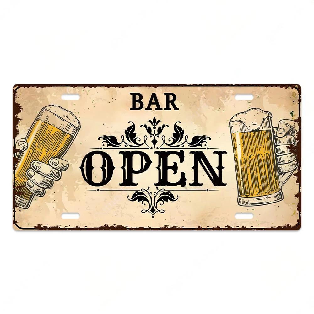 Vintage Wine Culture Metal Signs Wall Decor Licenses Plate Plaque Metal Vintage Tin Sign for Bar Pub Kitchen Dining Room