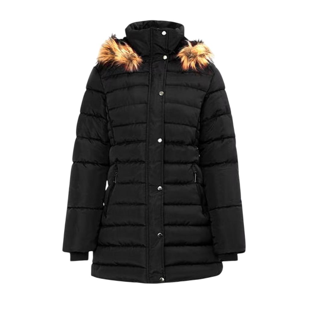I Saw It First Womens/Ladies Faux Fur Detachable Hood Parka