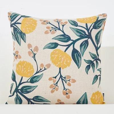 Colorful Flowers Throw Pillow Cover For Office Home Decor Sofa Car Cushion Cover Floral Print Pillow Case Square Cushion Case