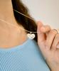 Tirove Vintage Crochet Heart Necklace