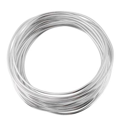 5 Meters  Roll 2mm Round Oxidation Aluminium Wire DIY Accessories For Jewelry Making(silver)