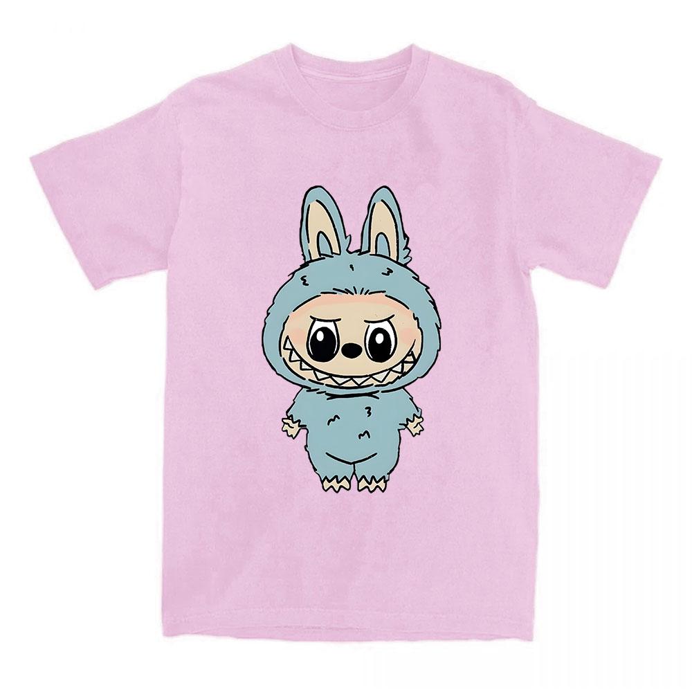 Girls Tees Kawaii Doll Labubu T-shirt 2025 Fashion Cartoon Graphic Tshirts Short Sleeve Cotton Female T Shirts Streetwear Women
