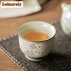110 ml Imitation Song Ru Kiln Keramik-Teetasse mit Pfirsichzweig, Ruyi-Tasse, einzelne Teeschale für den Haushalt, persönlicher Becher, Chazhan, chinesisches Teeservice