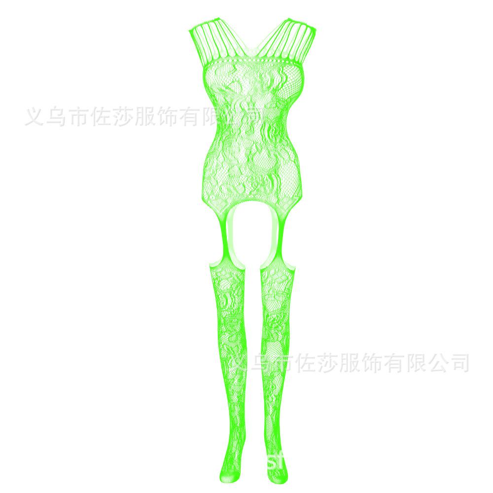 Sexy Underwear New Jumpsuit Net Socks Net Clothes Transparent Jacquard Lace Sexy Perspective Mesh Open Free