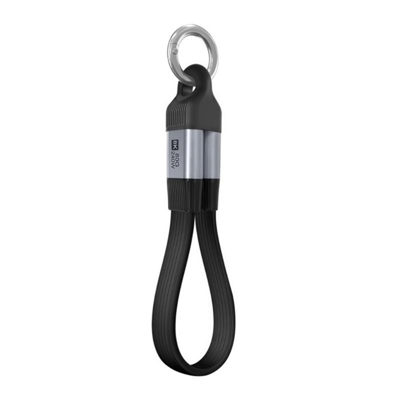 Silicone USB C To USB C Cable 80Gbps 8K@60Hz 240W Fast Charging Data Cord Video Cable for Smartphone Laptops