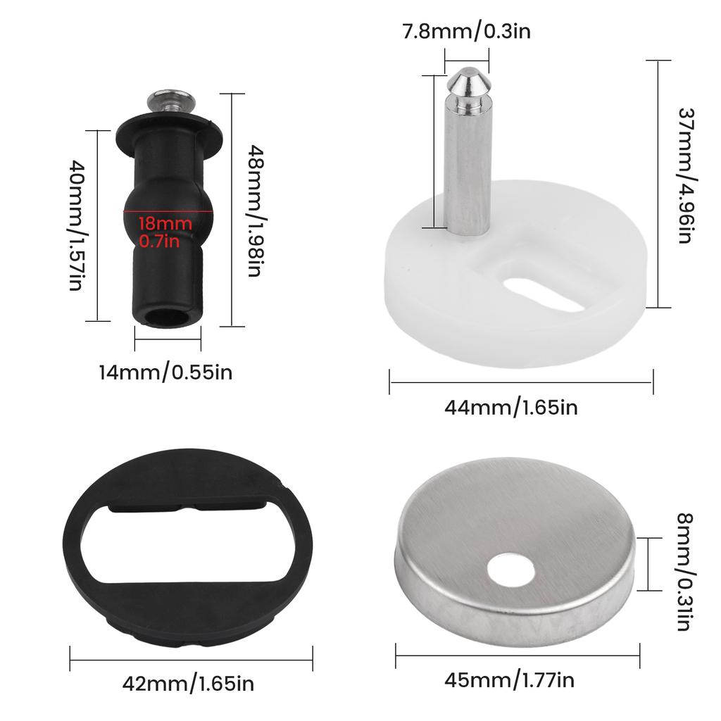 2pcs Toilet Hinges Fittings High Quality Quick Release Hinges Kits Toilet Cover Accessories Cover Screw Connector Toliet Parts
