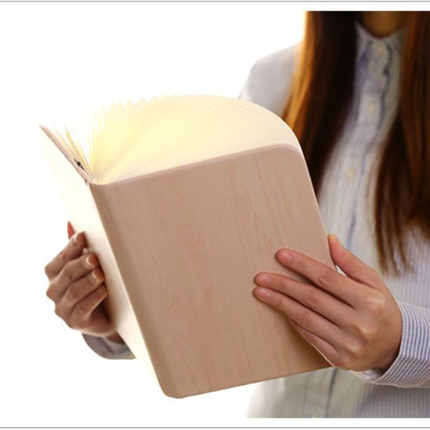 Engraved LED Wooden Book Lamp with Eye-Protecting Bluetooth Night Light