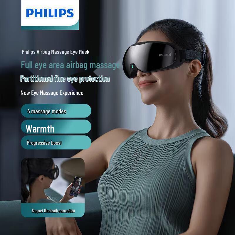 

Philips Full-Wrap Hot Compress Bluetooth Eye Massager