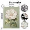 Elegant Hibiscus Flower Framed Pearl Painting Kit DIY 3D Sparkling Bead Canvas Art Relaxing Handmade Craft Gift for Women for Home Decoration