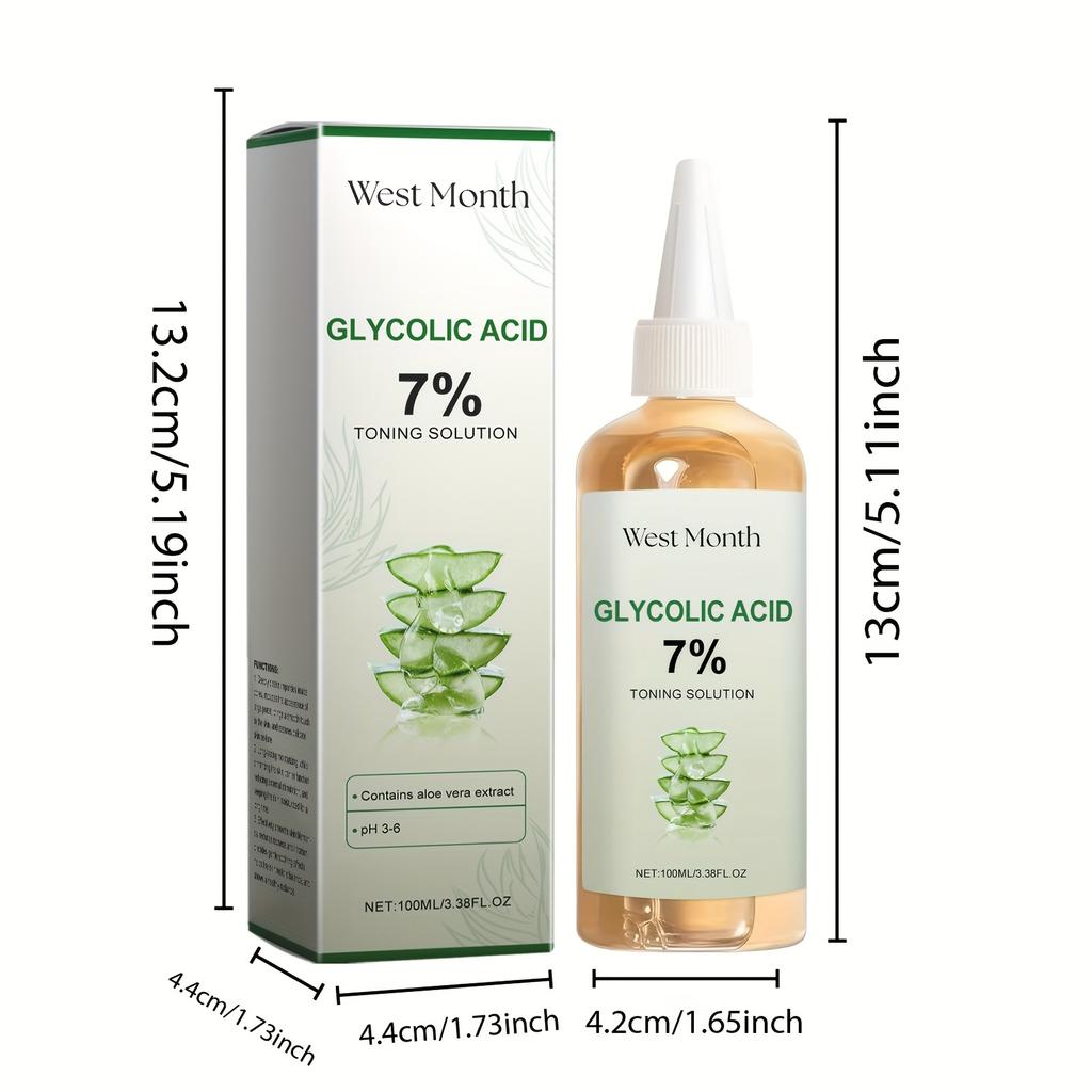 Glycolic Acid 7% Toning Solution Lighten Wrinkles Acne Shrink Pores Lifting Glowing Firming Nourish Repair Facial Toner Essence