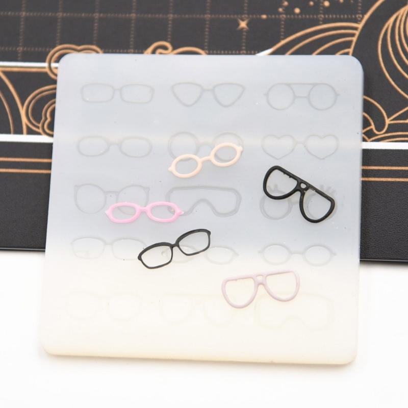 DIY silikonová forma na obroučky brýlí pro obličej panenky z hlíny Flexibilní silikonová forma na obroučky brýlí Keramické řemesla Dekorace