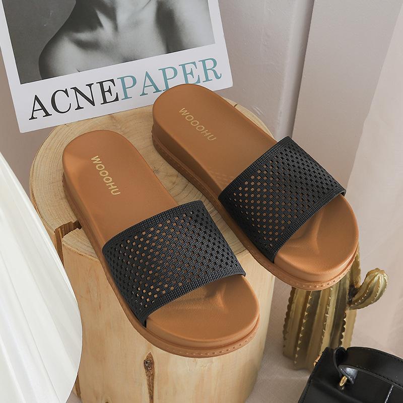 Slide for Women 2025 Home Indoor Footwear Summer Mesh Flat Fashion Shoes Women's Female Glitter Women Slippers Zapatillas Slides