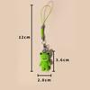 Cute Cartoon Frog Phone Lanyard Flocking Frog Phone Chain Keychain Lovely Animal Key Pendant Backpack Ornament Couple Gifts