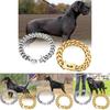 Bequemes 19mm Goldfarbenes Edelstahl Hundekettenhalsband Mit Stilvollem Karomuster