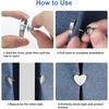 12PCS Heart-shaped Magnetic Curtain Tiebacks, Heavy-duty Zinc Alloy Curtain Clips with Detachable Buckles, Magnetic Curtain Holders.