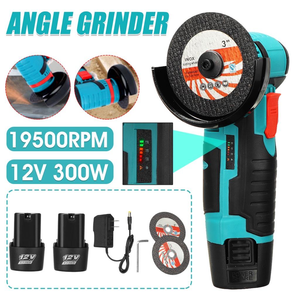 Electric Metal Cutter Power Tools Cordless Angle Grinder Mini Polishing Grinding Machine 12V 300W