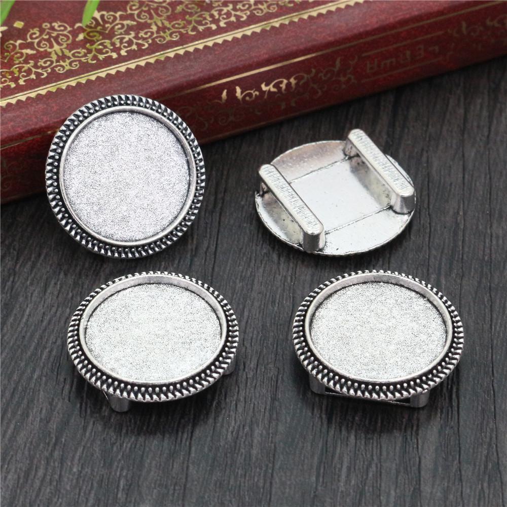 10pcs 18mm Inner Size Alloy Pendant Cabochons Blank Base Setting Bezel Tray DIY Jewelry Making Accessories Findings for Necklace