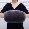 Cozy Faux Fur Muff Sleeve Hand Warmer - Winter Plush Tube Glove