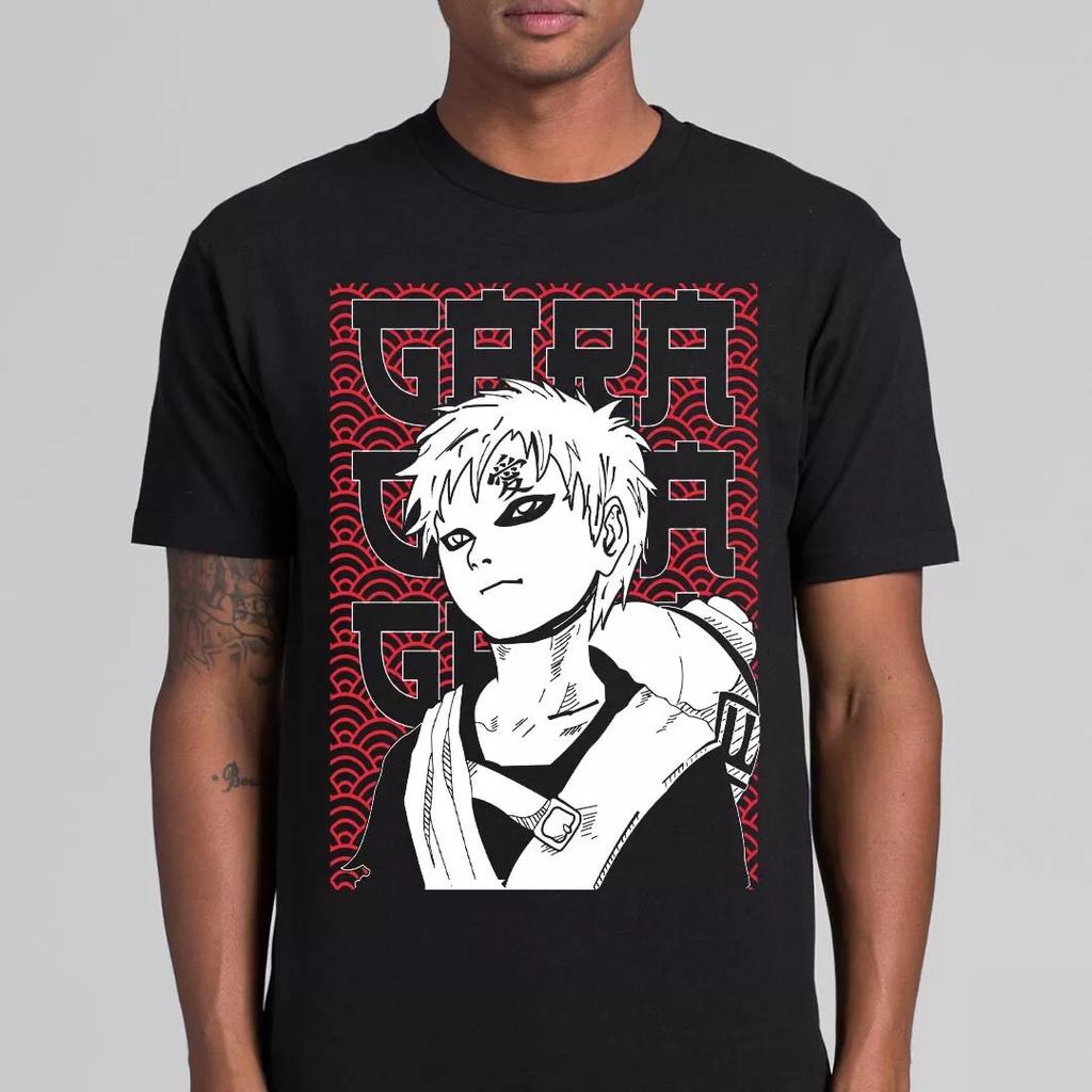 Naruto Gaara Anime Oversize T-shirt Men Women Short Sleeve Casual Print Tee Cotton Unisex Streetwear Top Cosplay Summer Harajuku