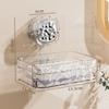 1pc Toilet Suction Cup Soap Box Wall-mounted Double-layer Drainage Without Punching Soap Box Storage Rack Bathroom Soap Shelf