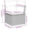 6 Piece Outdoor Sofa Set with Cushions Grey Poly Rattan & Acacia Wood