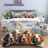 Basset Hound Pattern Bedding Home Decoration Birthday Gift (1 * Duvet Cover + 2 * Pillowcase, Without Core)