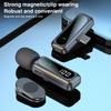 2 Pack Wireless Lavalier Microphone with Magnetic Clip Mini Mic Plug and Play Wireless Mic for Android iPhone Live Broadcast
