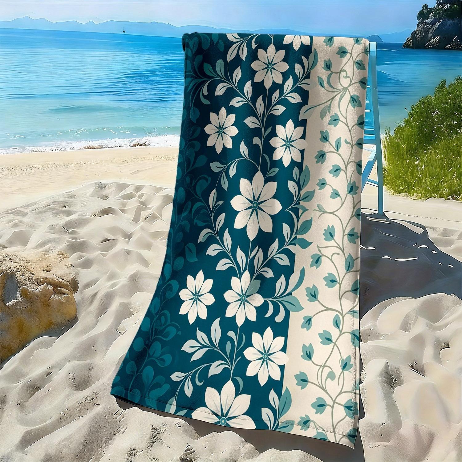

Vintage and exquisite flowers polyester microfiber beach towel is highly absorbent, suitable for swimming and beach outings W40*H60(CM)