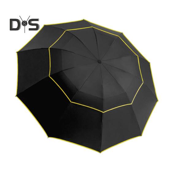 

Очень большой складной зонт с двойным куполом, солнцезащитный, с защитой от ультрафиолета и светоотражающими полосами, ветрозащитный, 10-спицевый, водонепроницаемый, солнцезащитный, дождевой зонт L чёрный