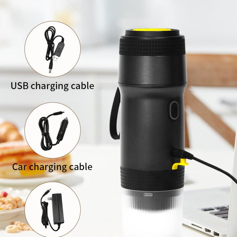 Portable Three-in-One Coffee Capsule Extractor with USB – American & Italian Brewing Modes