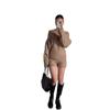 2025 Autumn Lazy Style One-Shoulder Sweater and Loose Shorts for Women