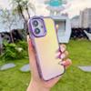 KEYSION Fashion Laser Gradient Colorful Phone Case for iPhone 16 Pro Max Soft TPU+PC Shockproof Back Cover for iPhone 16 Plus