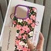 Case for iPhone 17 Pro Max 14 XS Air XR 16 15 Plus 13 Pro 12 11 Back Phone Cover Pink Flower Sea