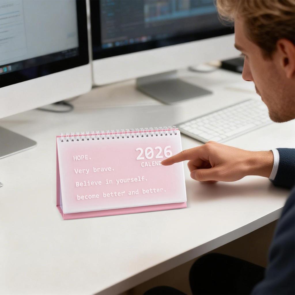 Calendar For Desk 2026 Korean Style Portable Decoration Organizer Aesthetic Desk Calendar Planner For Teacher Classroom Offices