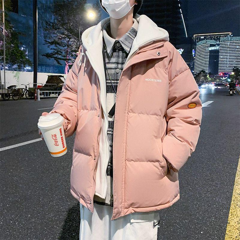 Pánská zesílená bunda z prachového peří a bavlny - Podzimní a zimní styl se sametovou podšívkou