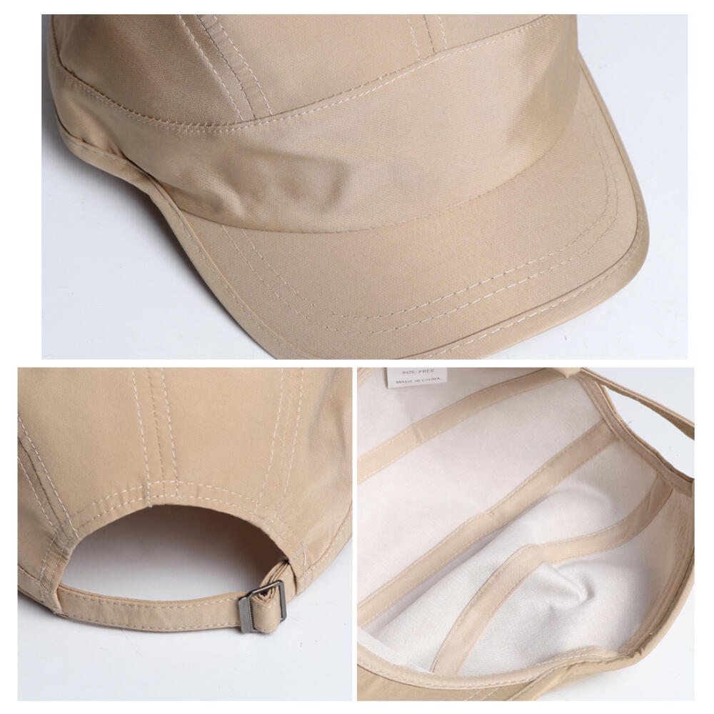 Classic Vintage 5 Panel Short Brim Baseball Cap, Quick-Dry Solid Hat for Men Women Outdoor Running Casual Headwear