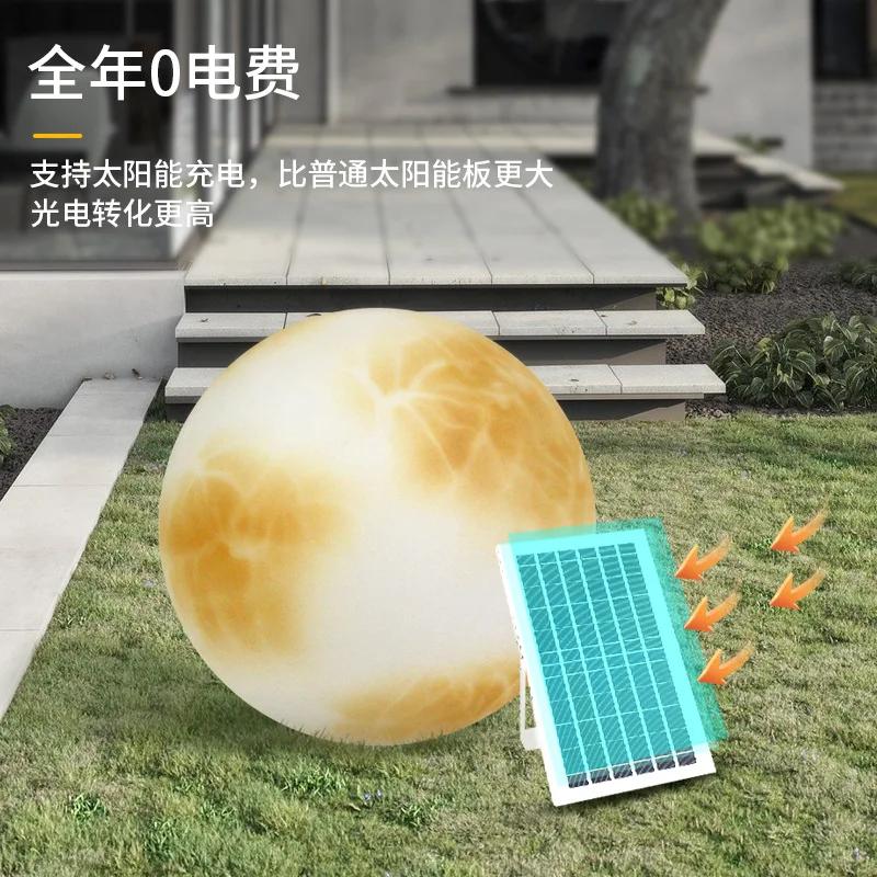 Newest LED Waterproof Luminous Moon Lamp Solar Moon Landscape Lights Lawn Courtyard Outdoor Decorative Ball Lawn Lamp Hot