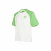 Letter Print Patchwork Crew Neck Sports T-Shirt Men's Fluorescent Green