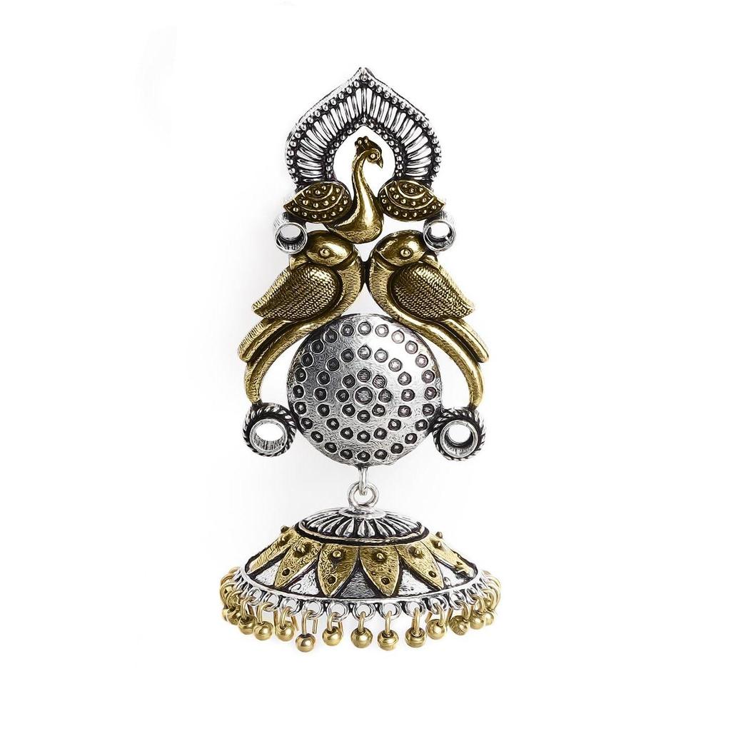 Oxidised Jhumka Earrings Stylish Boho Trendy Jewellery Gift for Women & Girls