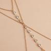 26‘’ Sexy Body Chains for Women, Layered Rhinestone Crossover Bikini Bra Body Jewelry, Summer Beach Crystal Belly Waist Chain