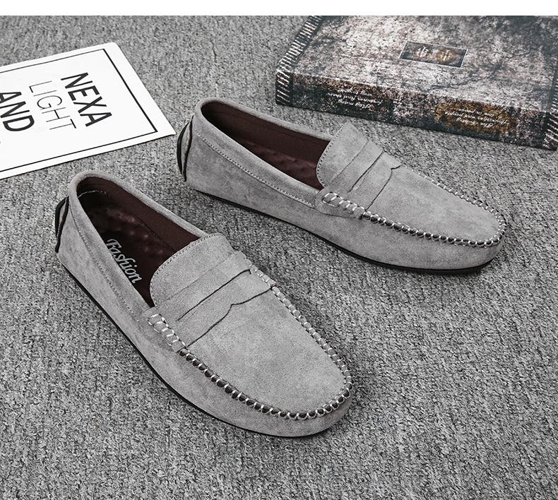 Fashion Suede Men Casual Shoes Breathable Comfort Slip-on Mens Driving Shoes Luxury Brand Men Loafers Mens Lazy Shoes Moccasins