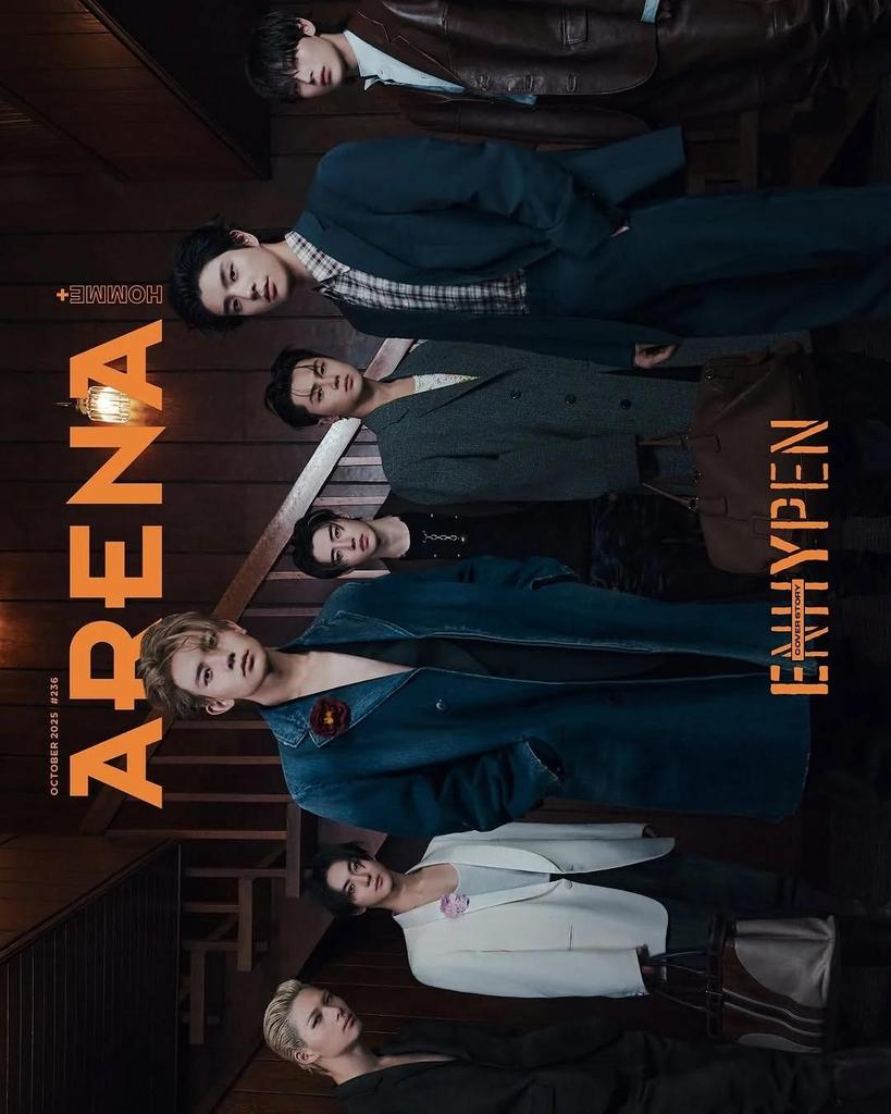 Arena Homme+ Korea 2025 OCTOBER ENHYPEN, KickFlip, Kim Yo-han, K-POP K-STAR