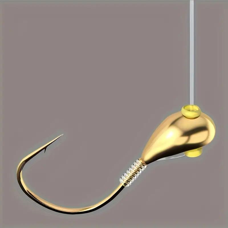 45 Degree Offset Fishing Hook with Independent Wire Guard Copper Head Durable Sharp Point Suitable for Various Fishing Techniques and Environments