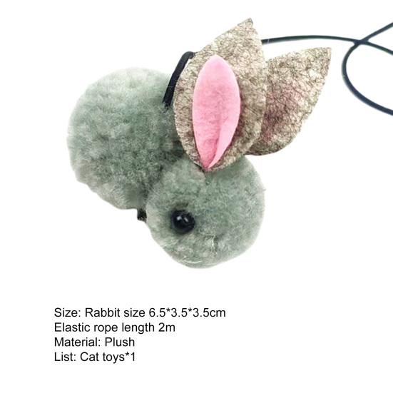 Cat Teaser Toy Plush Rabbit Relieve Boredom Interactive Toy Door Hanging Toy Kitten Toy