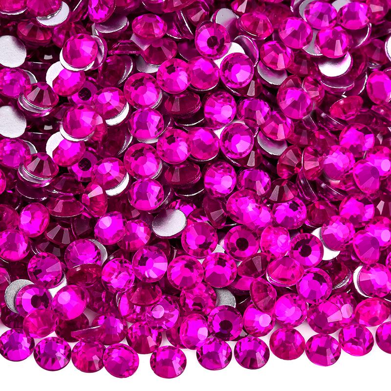 BOBOHOO Wholesale High Quality SS3-SS30 Glass Crystal Rhinestones Non Hotfix Strass Flatback Diamond Nail Art DIY Decorations