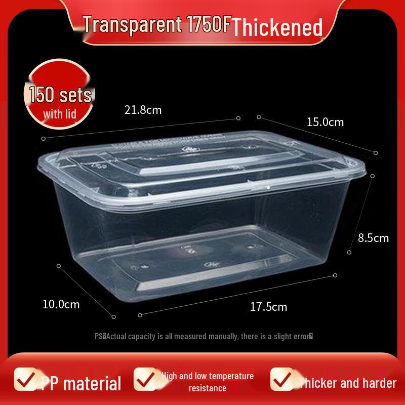 HANDUNYOU Thickened Rectangular Disposable Food Containers