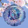Enchanting Owl Wind Chime for Outdoor Decor Celestial Night Sky Floral Design Perfect for Patio Garden Balcony Holiday