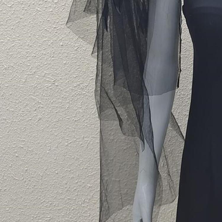 Elegant Shoulder Covers Bride Dress Accessory for Women Black Tulle Detachable Bridal Wedding Dress Accessories