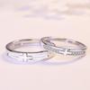Rockyu Pair Set of Free Silver Cross Engagement Sterling Silver Adjustable Accessories Rings, 2, Popular, Size, Rings, Men's, Women's, 925, Set,